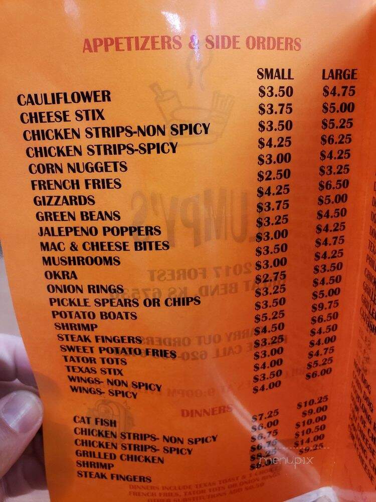 Home Field - Great Bend, KS menu_pic
