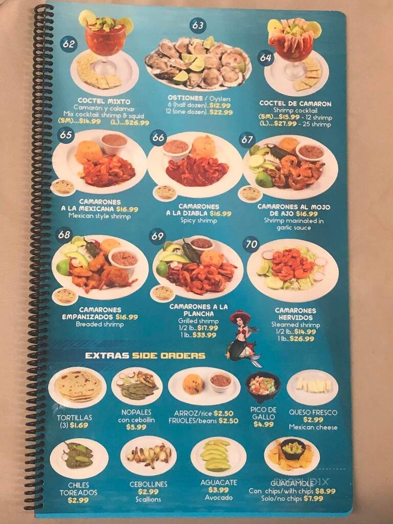 La Sirenita Restaurant - Glen Burnie, MD menu_pic