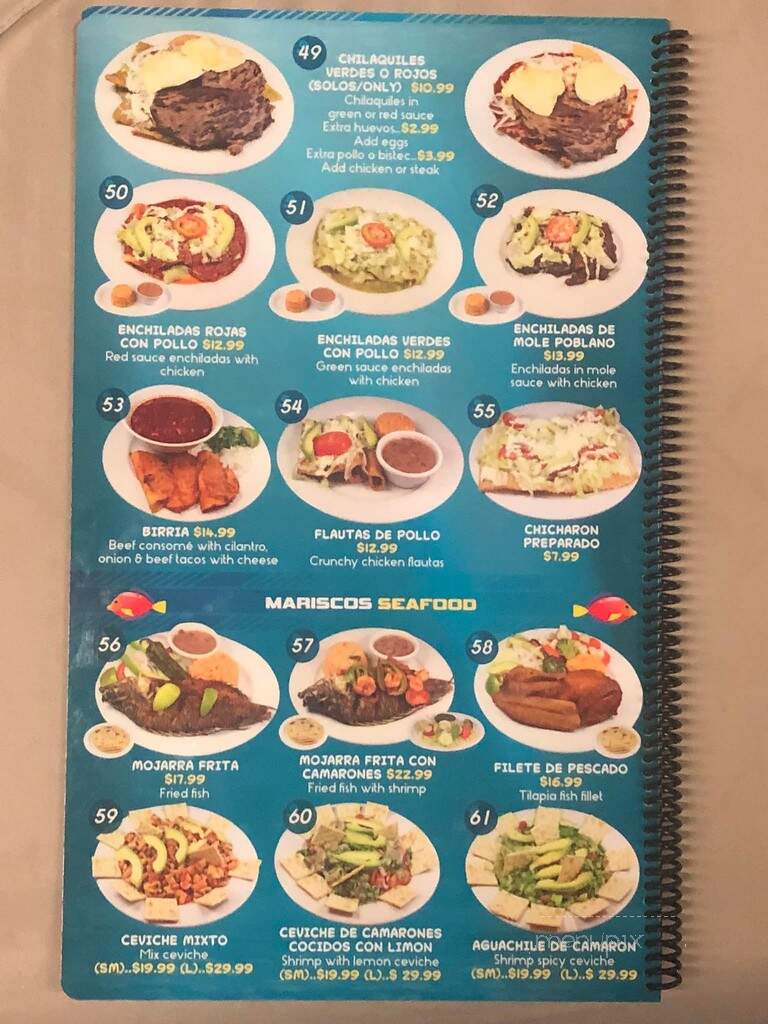 La Sirenita Restaurant - Glen Burnie, MD menu_pic