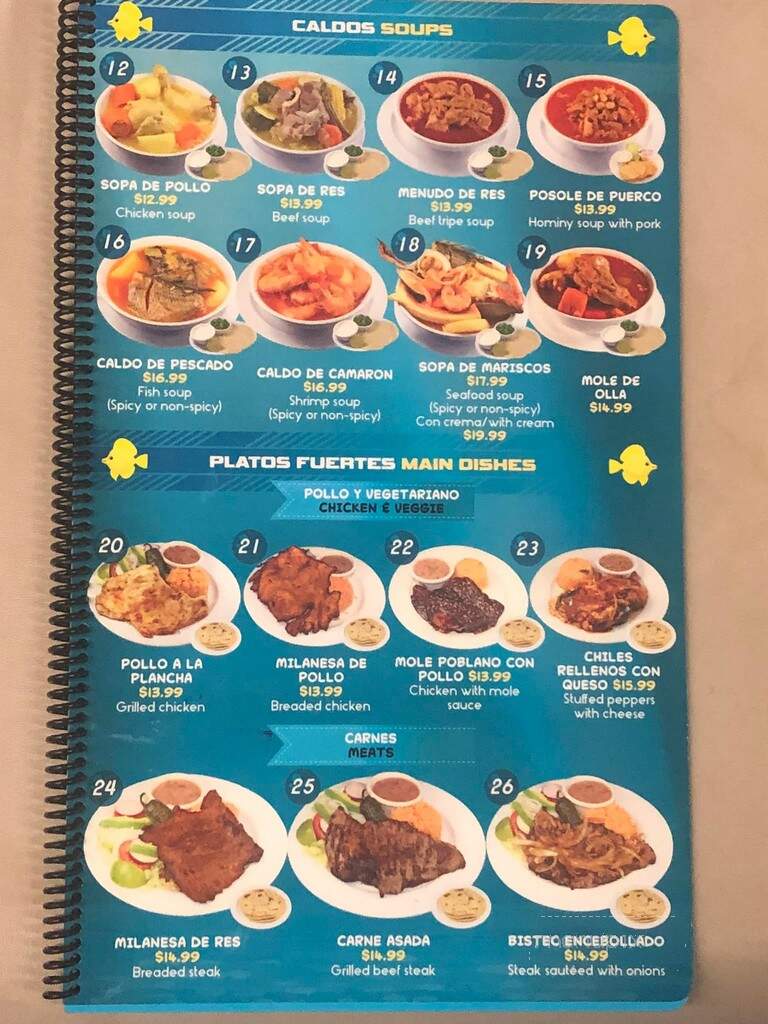 La Sirenita Restaurant - Glen Burnie, MD menu_pic
