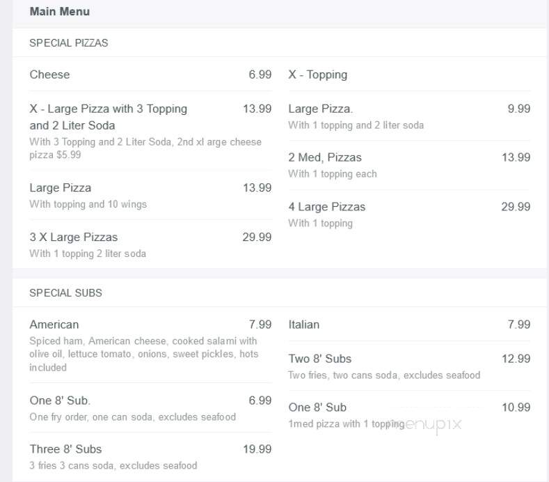 Sam's Deli - Baltimore, MD menu_pic