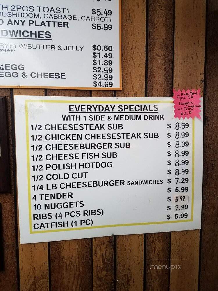 Sunny's Sub - Baltimore, MD menu_pic