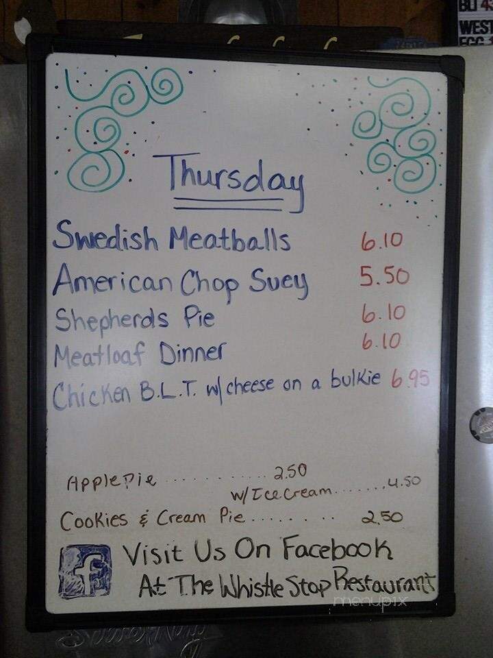 Whistle Stop - Gilbertville, MA menu_pic