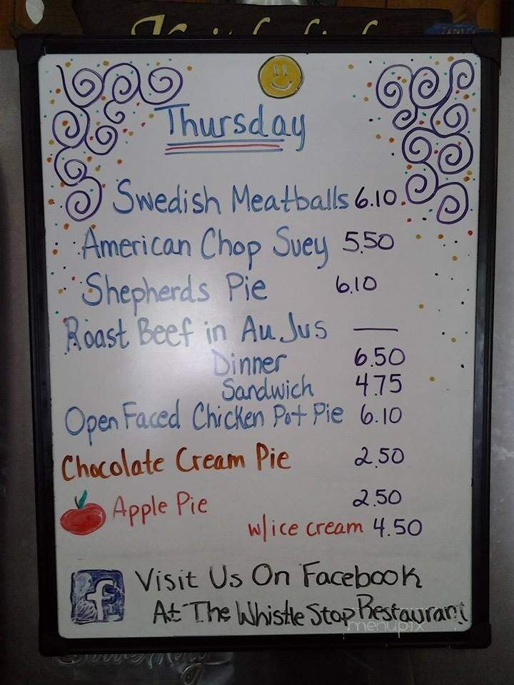 Whistle Stop - Gilbertville, MA menu_pic