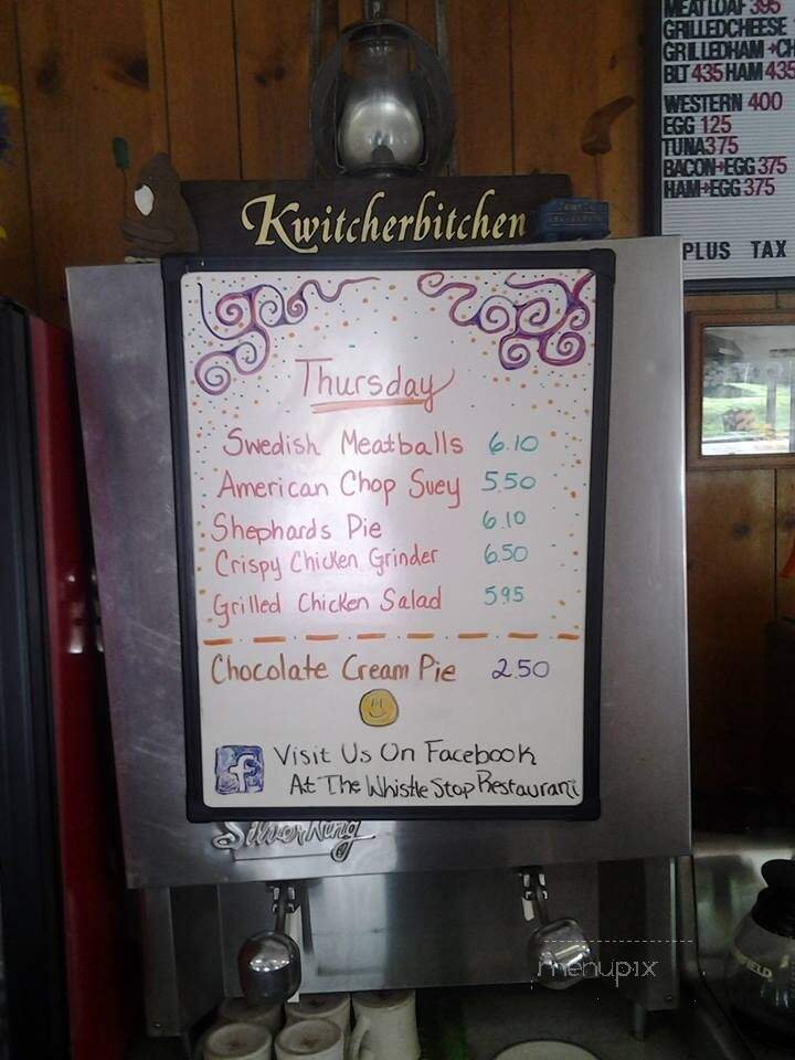 Whistle Stop - Gilbertville, MA menu_pic