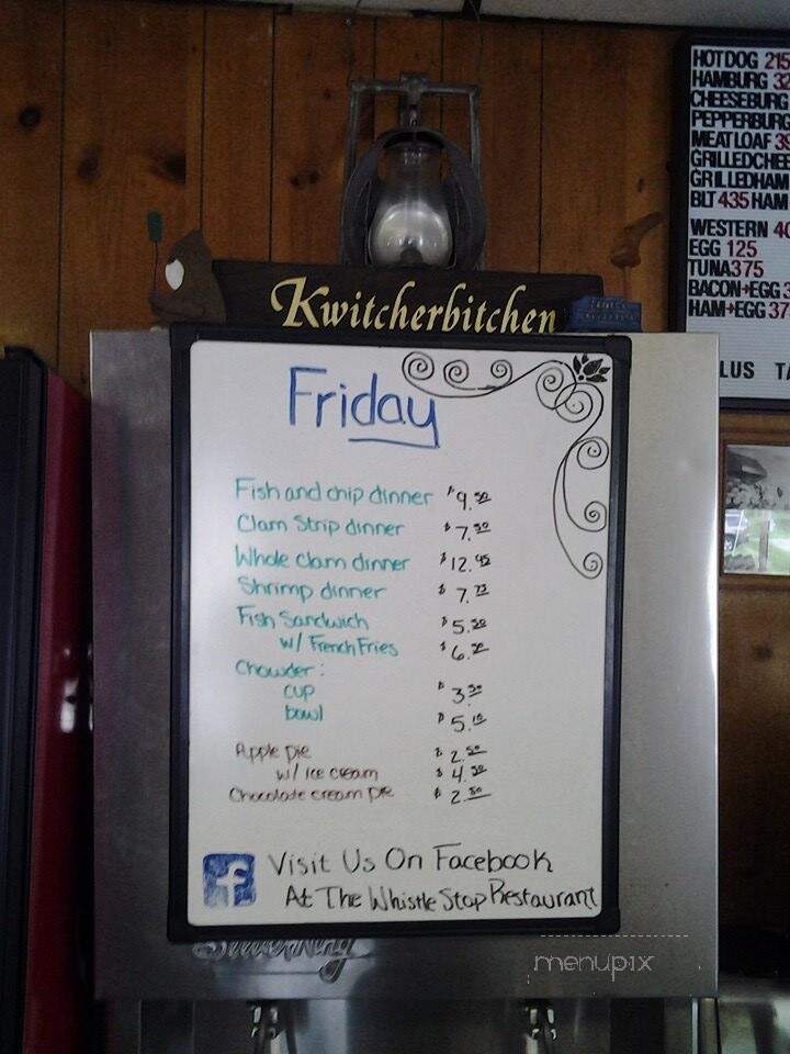 Whistle Stop - Gilbertville, MA menu_pic