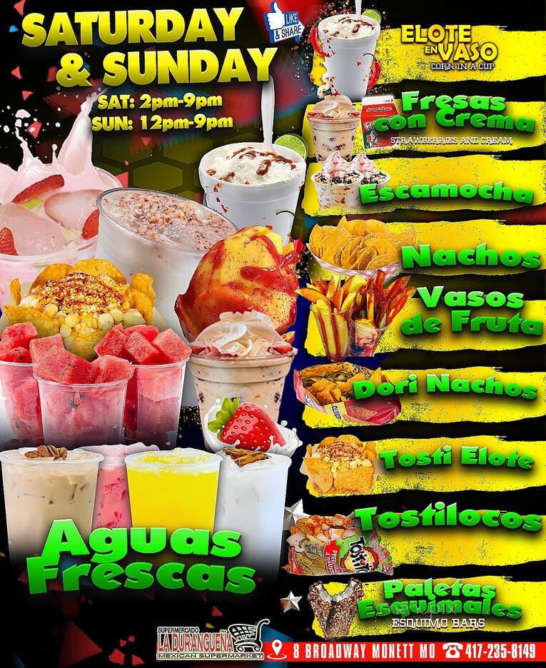 La Durangena - Monett, MO menu_pic