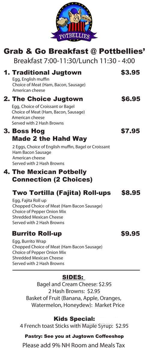 Jugtown Sandwich Shop & Ice - Waterville Valley, NH menu_pic