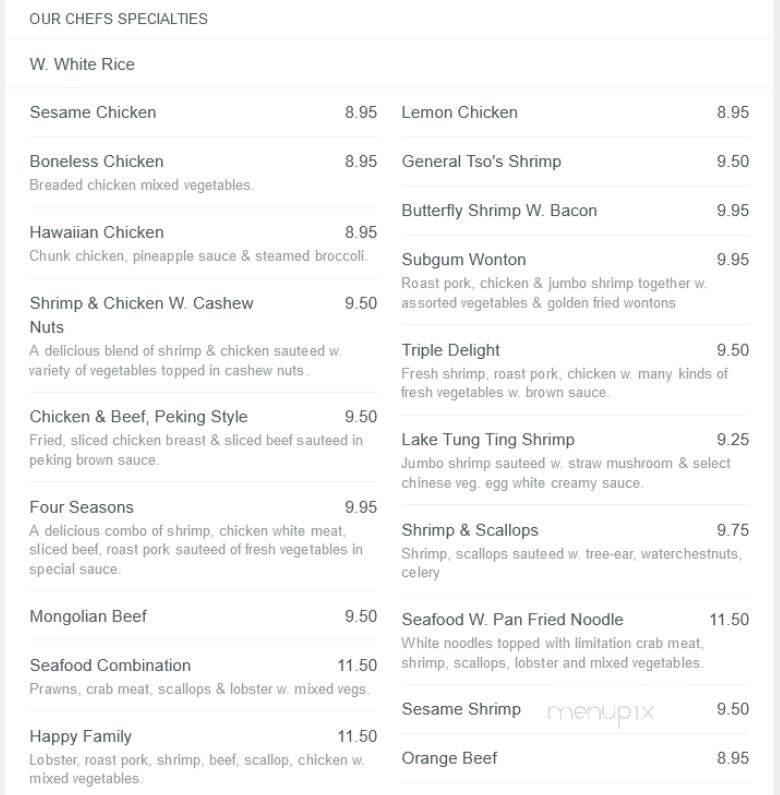 Happy Garden - Keansburg, NJ menu_pic