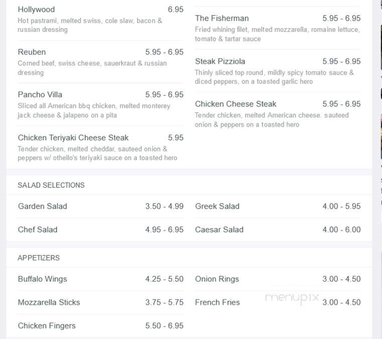 Othello's Deli - Astoria, NY menu_pic