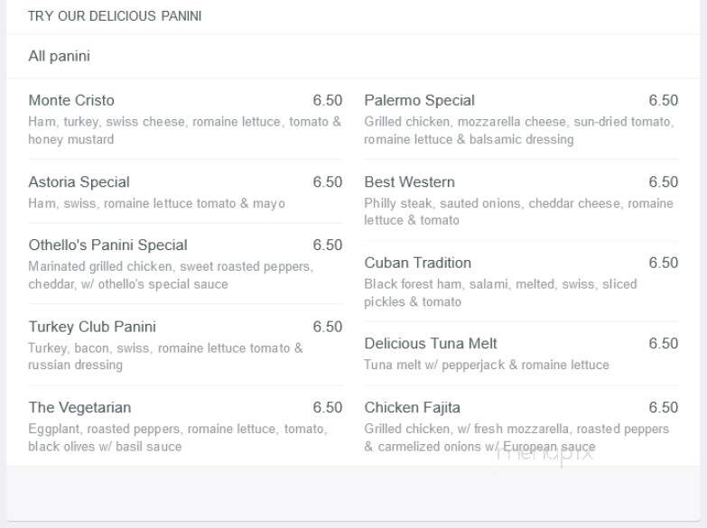 Othello's Deli - Astoria, NY menu_pic