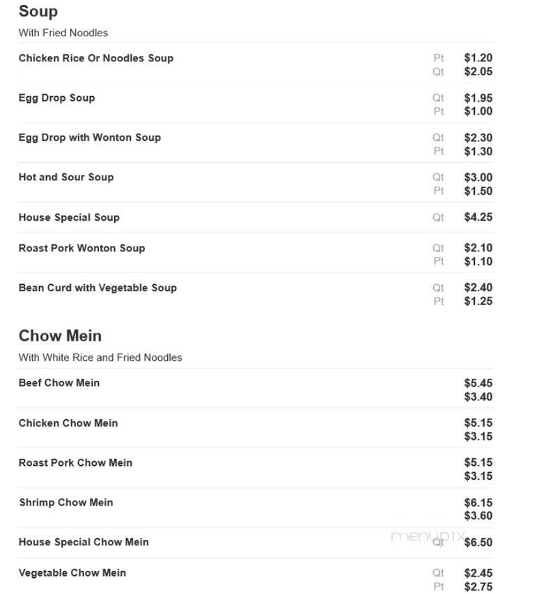 China King - Lansdowne, PA menu_pic