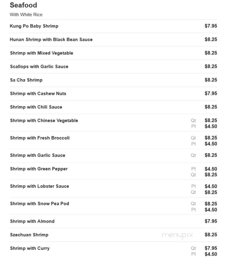 China King - Lansdowne, PA menu_pic