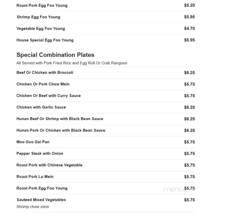 China King - Lansdowne, PA menu_pic