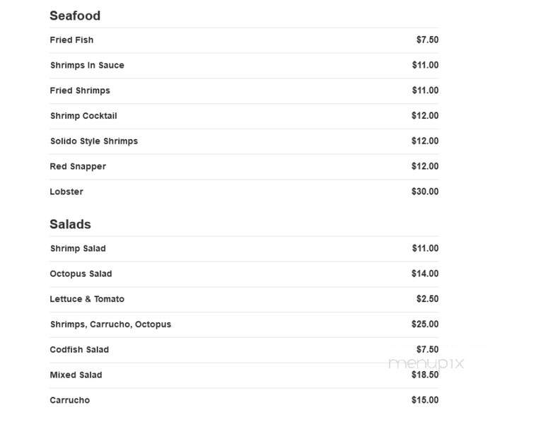 Solido Restaurant - Allentown, PA menu_pic