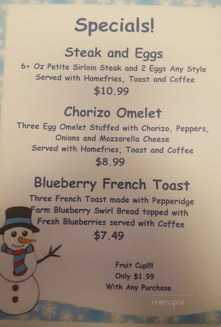 P J's Diner - Coventry, RI menu_pic