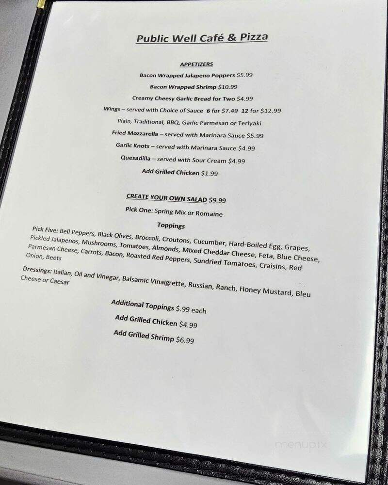 Public Well Store & Cafe - Anderson, SC menu_pic