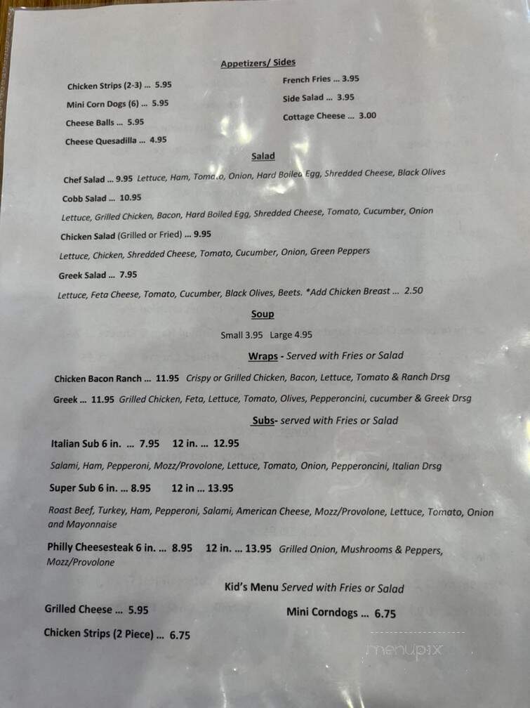 Tee Pee Cafe - Bonesteel, SD menu_pic