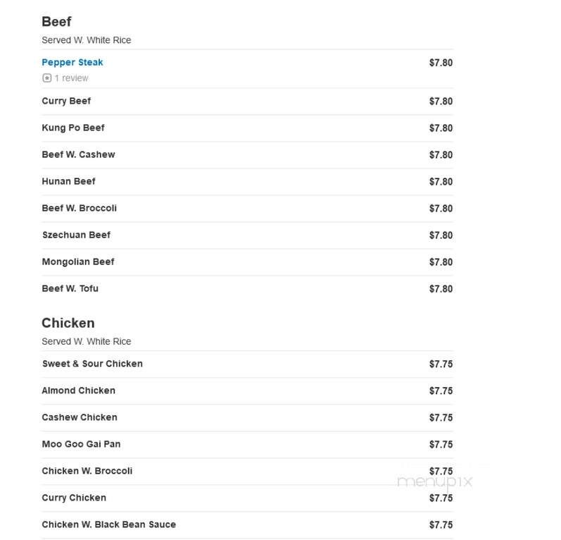 King Buffet - Nashville, TN menu_pic