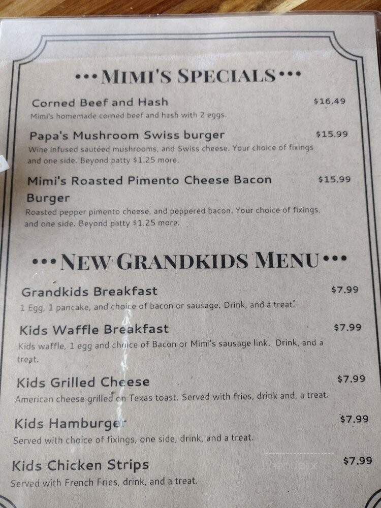 Mimi's - Corpus Christi, TX menu_pic