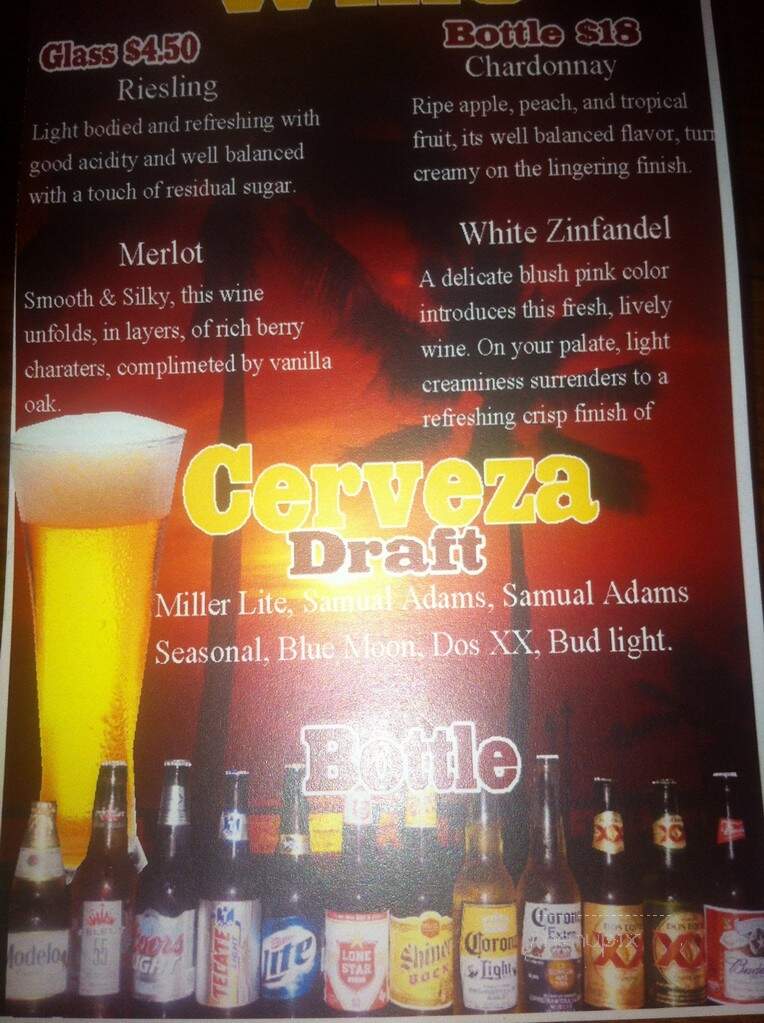 Pepitos Mexican Restaurant - Aransas Pass, TX menu_pic