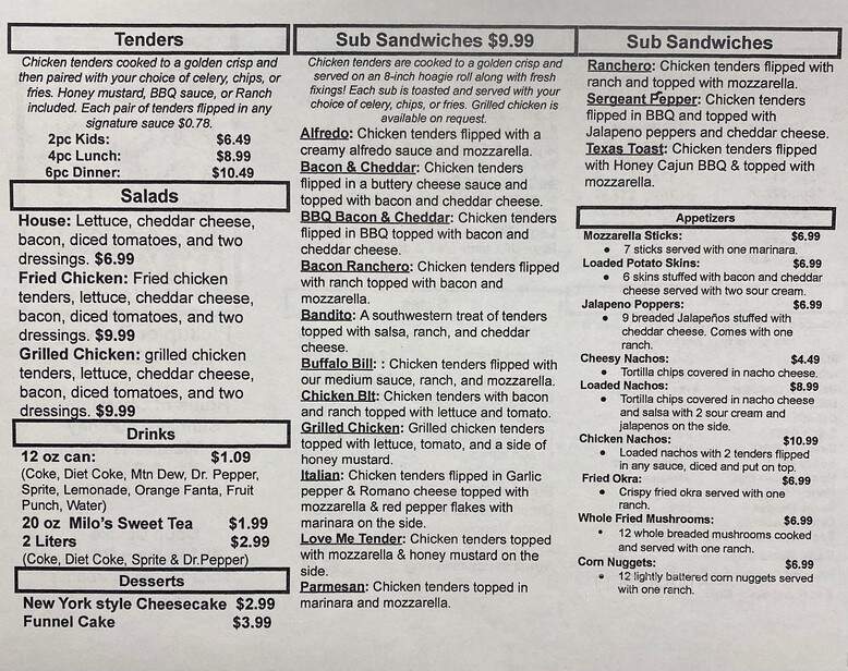 Coop Deville - Gadsden, AL menu_pic