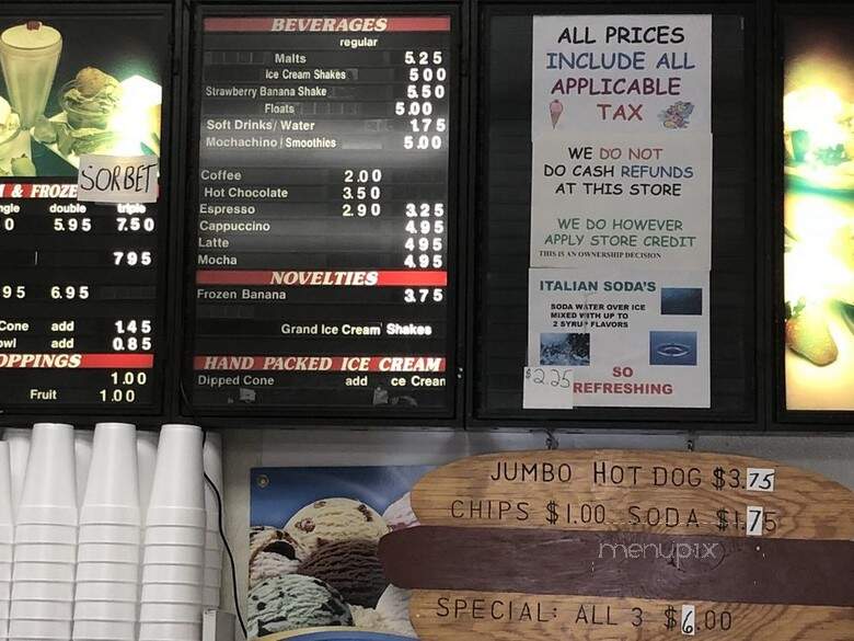 Village Ice Cream & Sweet Shop - Lake Arrowhead, CA menu_pic