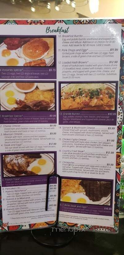 Los Volcanes Mexican Restaurant - Parker, CO menu_pic