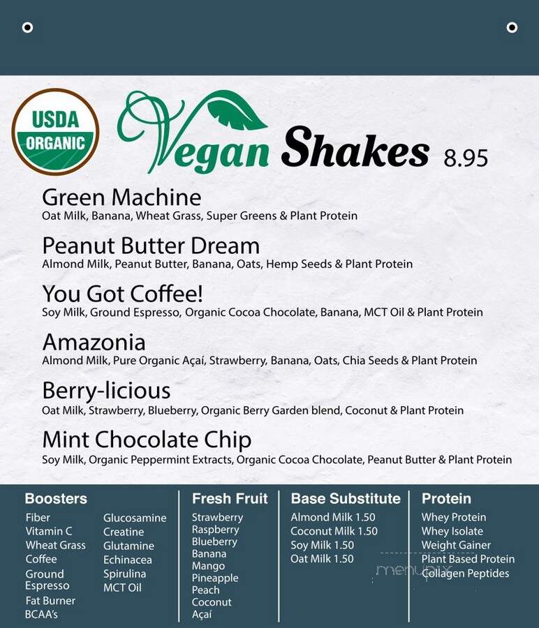 The Bee's Knees Protein Bar - Culver City, CA menu_pic