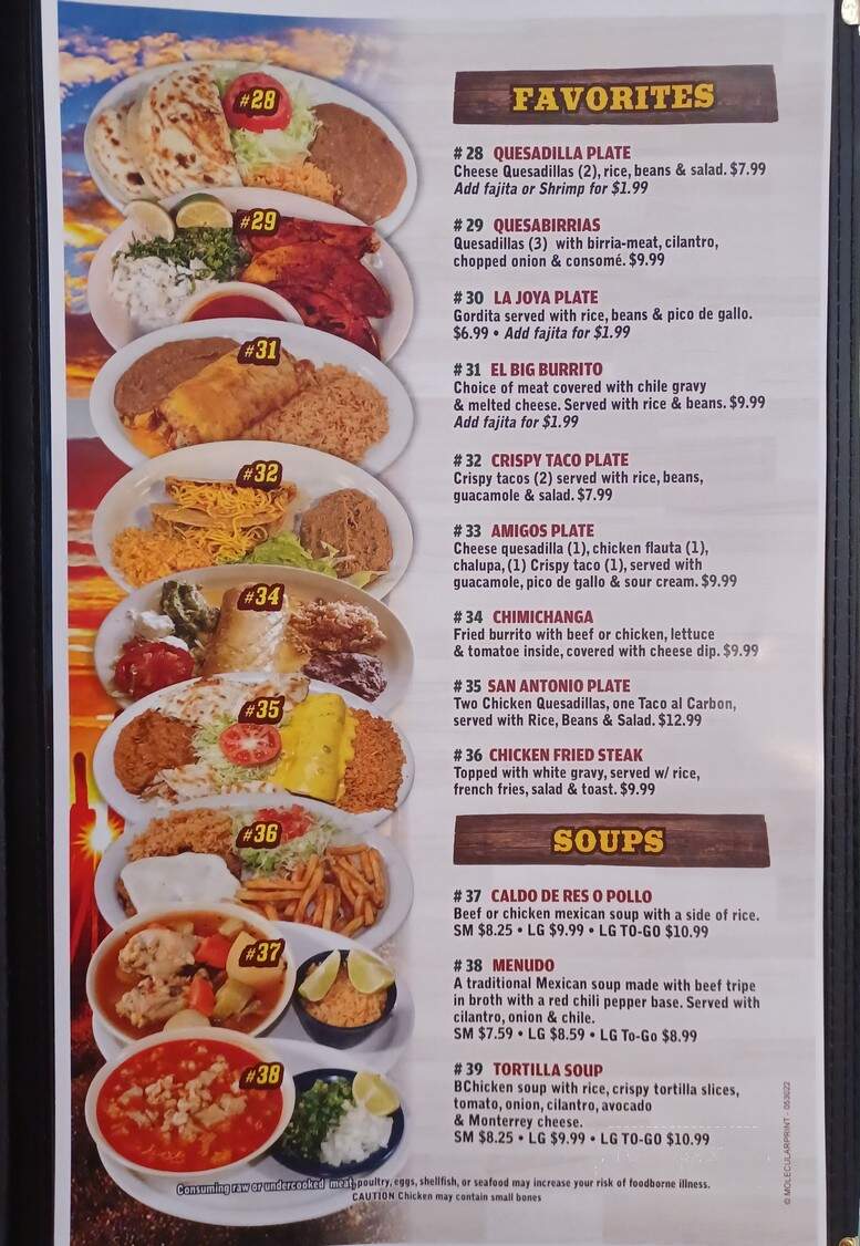 El Mexicano Restaurant - Aransas Pass, TX menu_pic