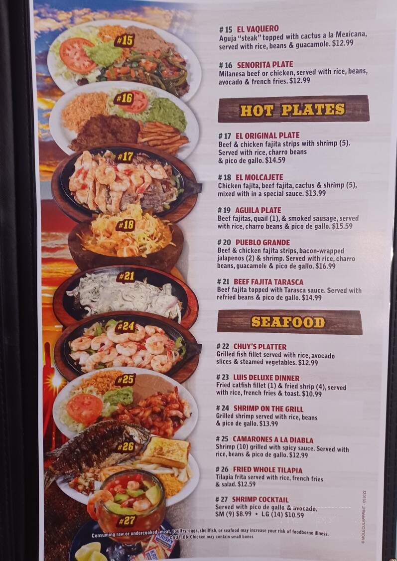 El Mexicano Restaurant - Aransas Pass, TX menu_pic