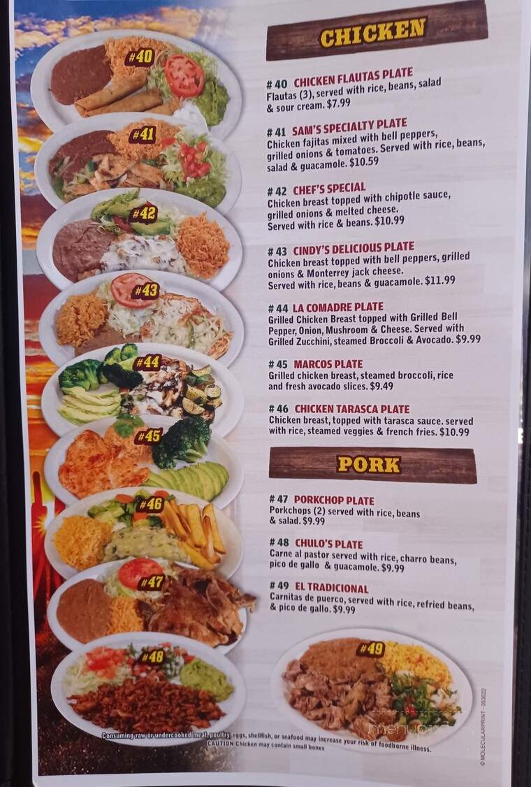 El Mexicano Restaurant - Aransas Pass, TX menu_pic