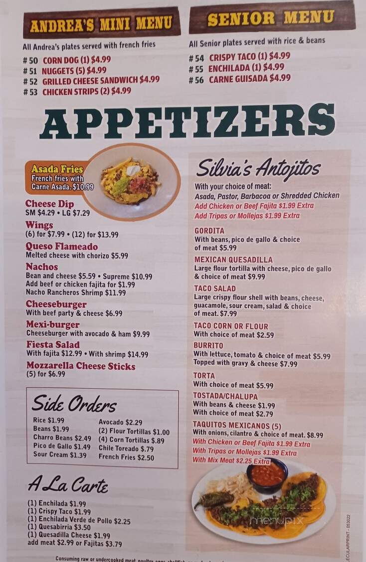 El Mexicano Restaurant - Aransas Pass, TX menu_pic