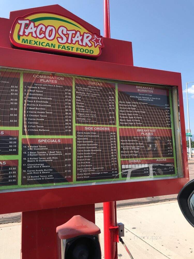 Taco Star - Colorado Springs, CO menu_pic