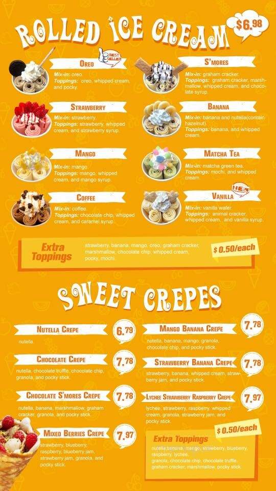 Ding's Rolled Ice Cream & Crepes - West Des Moines, IA menu_pic