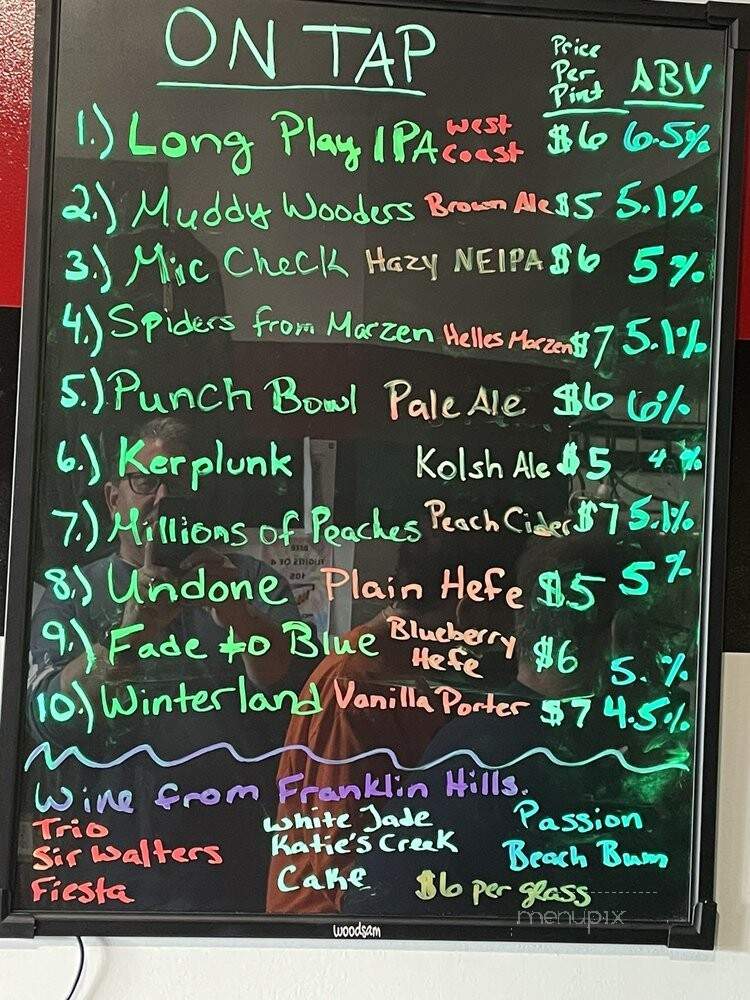 Jam Room - Newfoundland, PA menu_pic