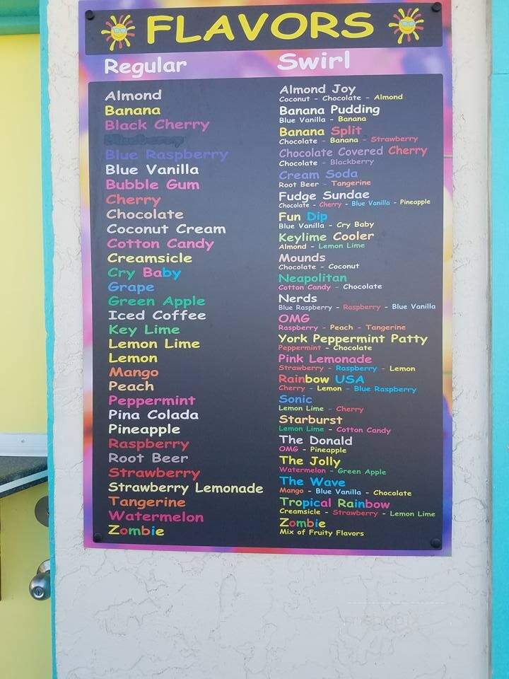 Sunset Slush Of NMB - North Myrtle Beach, SC menu_pic