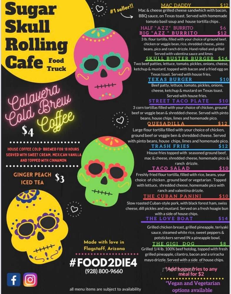 Sugar Skull Rolling Cafe - Surfside Beach, TX