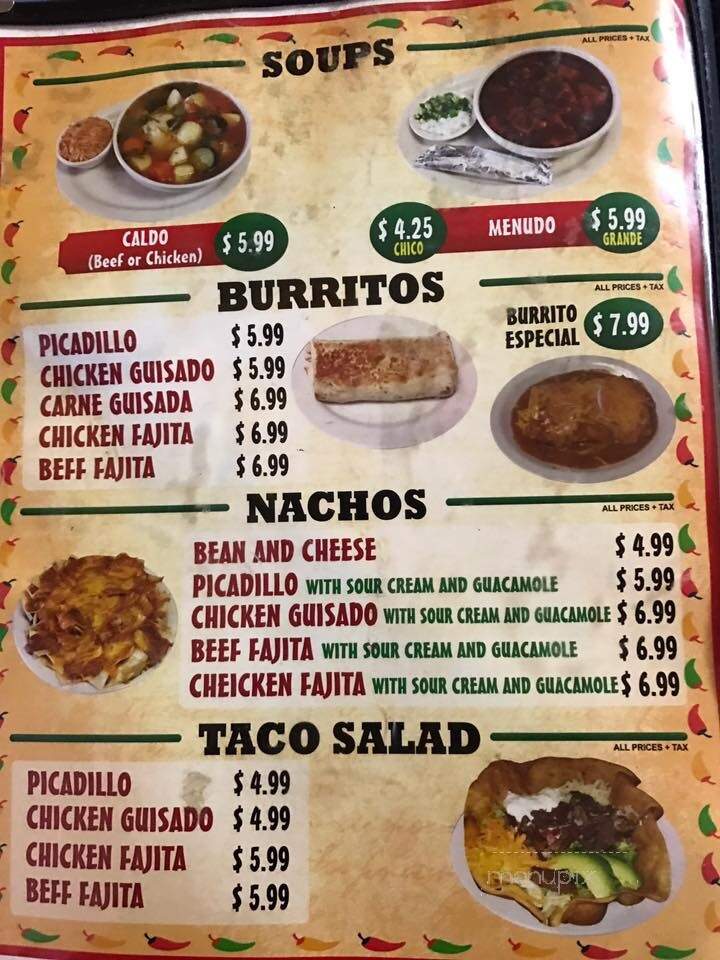 Isela's Tacos - San Antonio, TX menu_pic