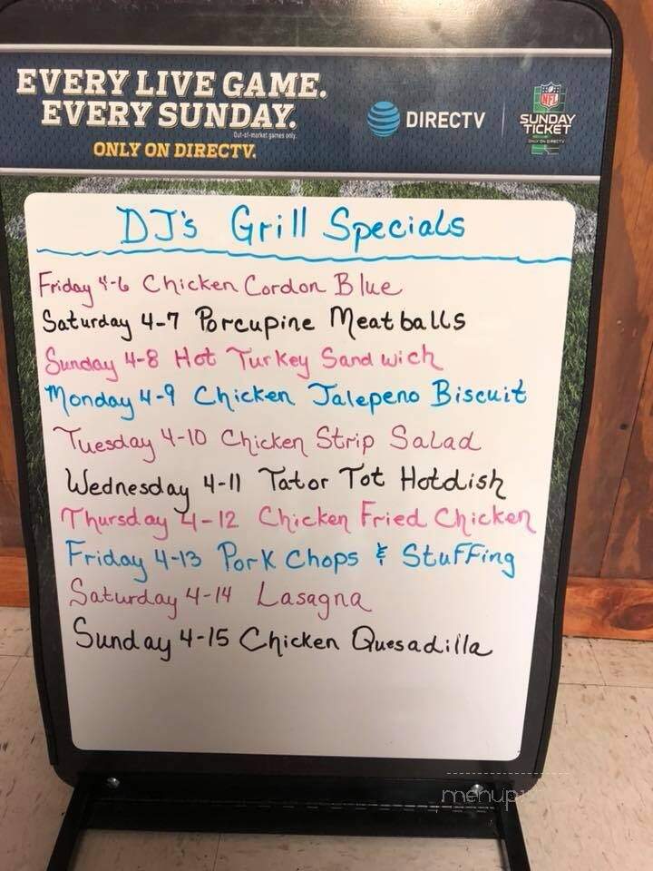 DJ's Bar And Grill - Tioga, ND menu_pic