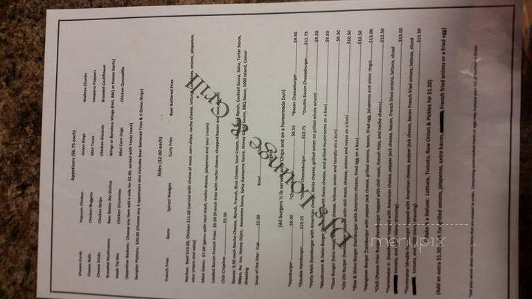 DJ's Bar And Grill - Tioga, ND menu_pic