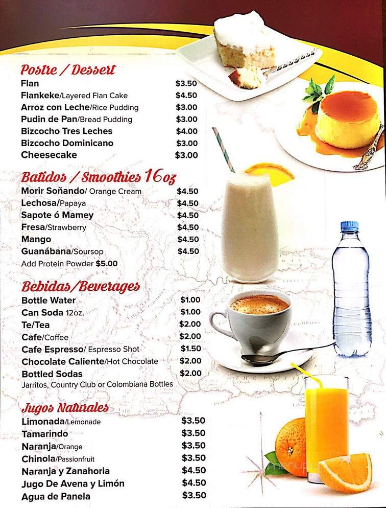 Sazon Dominicano Restaurant - Rahway, NJ menu_pic