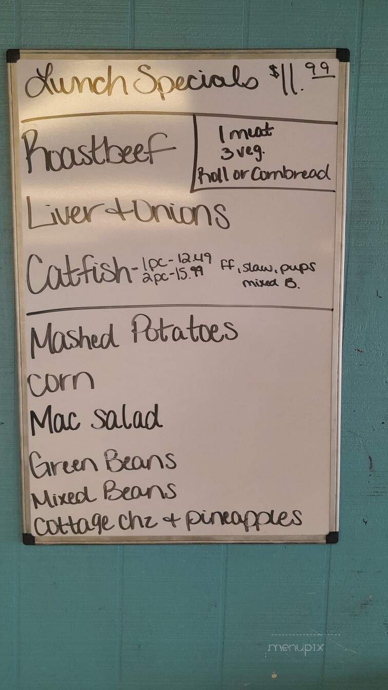 Crofton Restaurant - Crofton, KY menu_pic