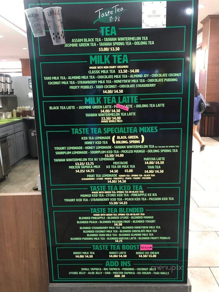 Taste Tea - Aiea, HI menu_pic