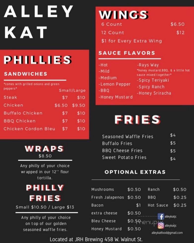 Alley Kat - Johnson City, TN menu_pic