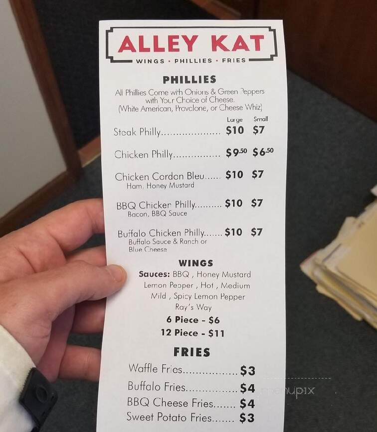 Alley Kat - Johnson City, TN menu_pic