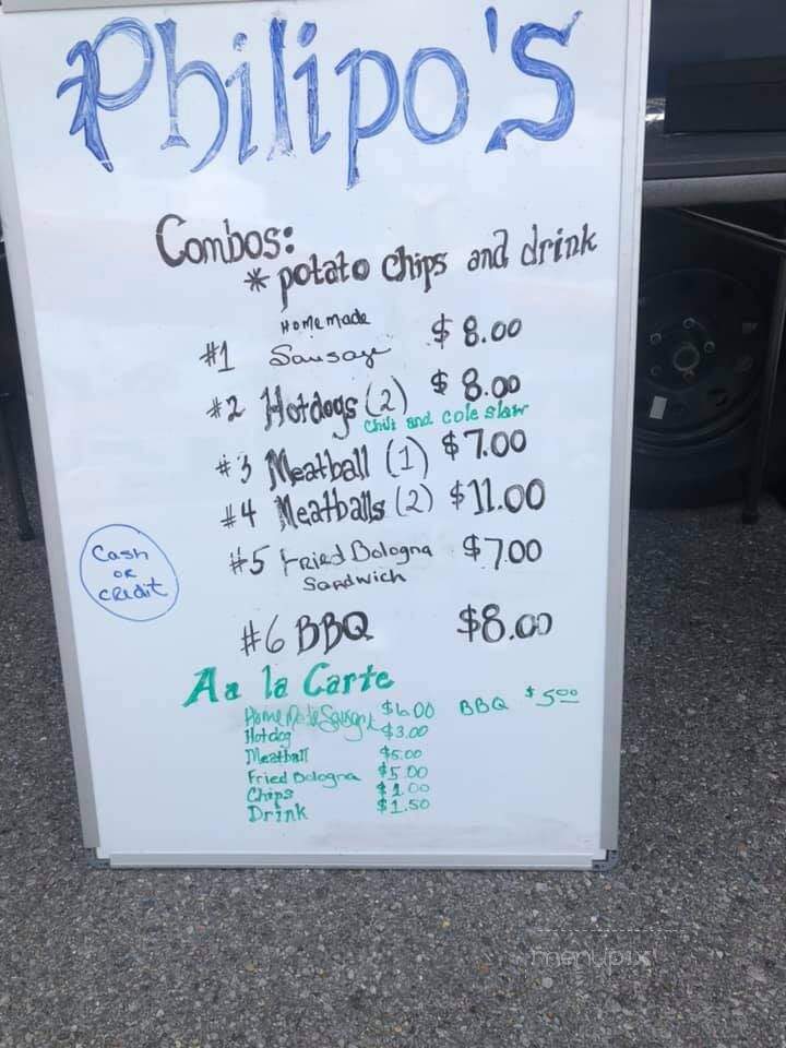 Philipo's Food Trailer - Beckley, WV menu_pic