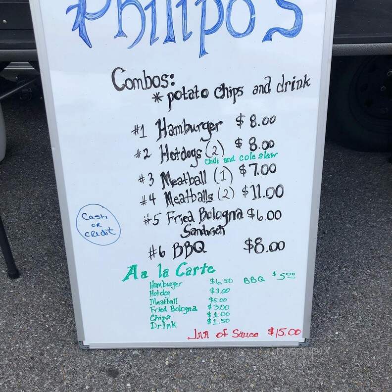 Philipo's Food Trailer - Beckley, WV menu_pic