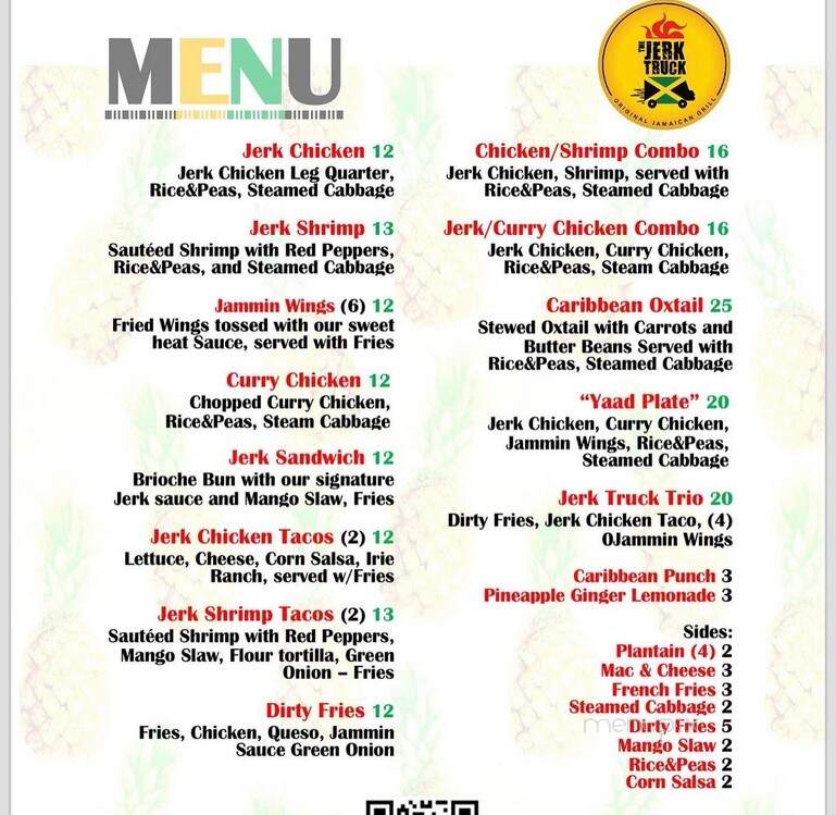The Jerk Truck - Greenville, NC menu_pic