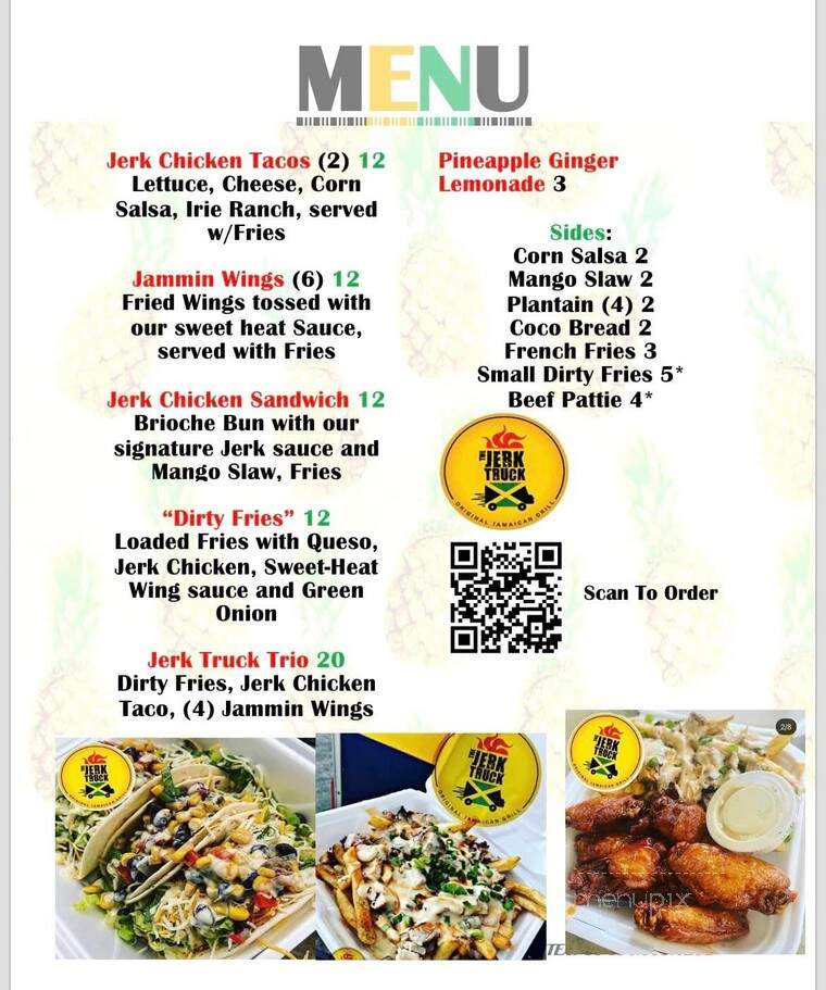 The Jerk Truck - Greenville, NC menu_pic